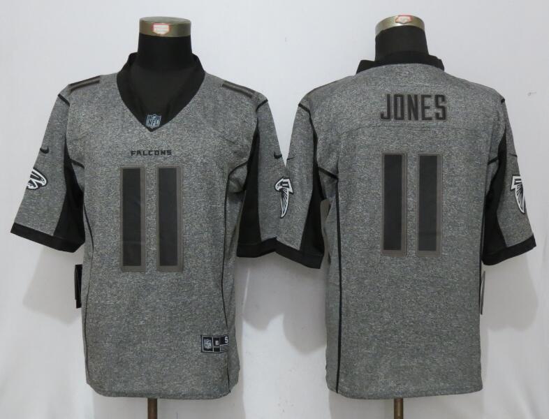 New Nike Atlanta Falcons #11 Jones Gray Men Stitched Gridiron Gray Limited Jersey->atlanta falcons->NFL Jersey